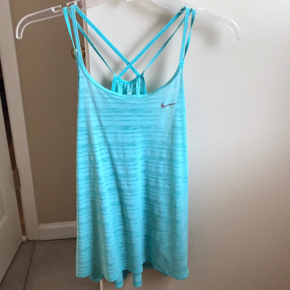Nike size large tank top. Greenish/blue color. EUC